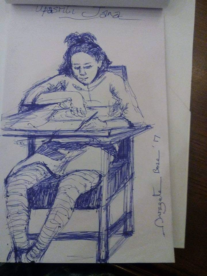 Portrait painting by Swagata Bose